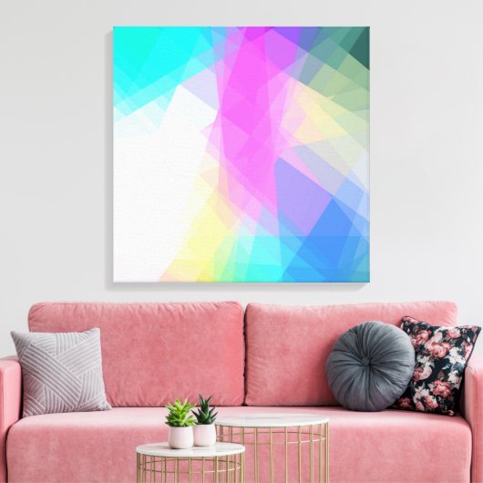 Geometrisches Mosaik Abstrakt Leinwanddruck (Insitu (Wohnzimmer))