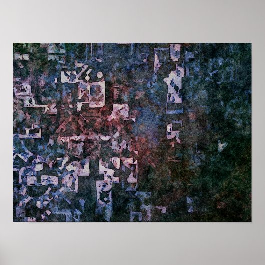 Geometrisches Mosaik-Abstrakt  Poster (Vorne)