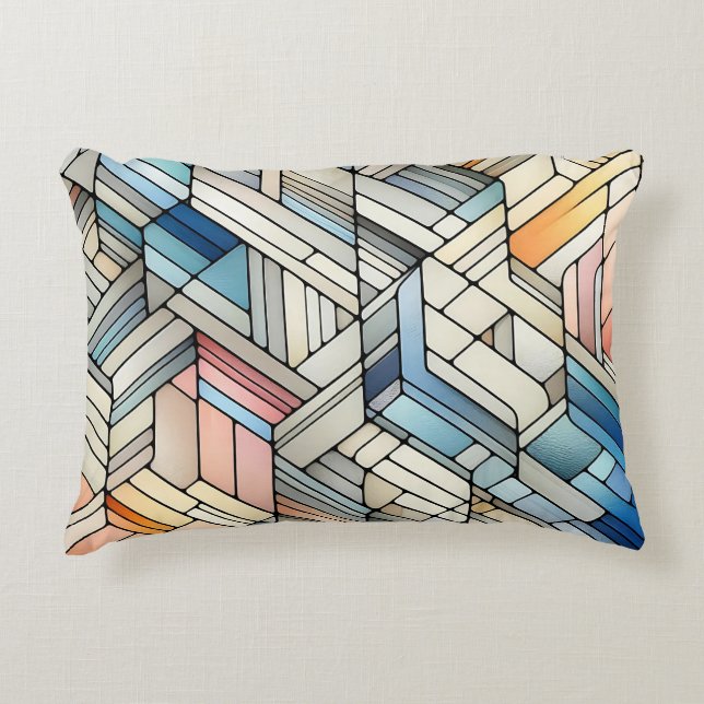 Geometrisches Mosaik Dekokissen (Vorderseite)