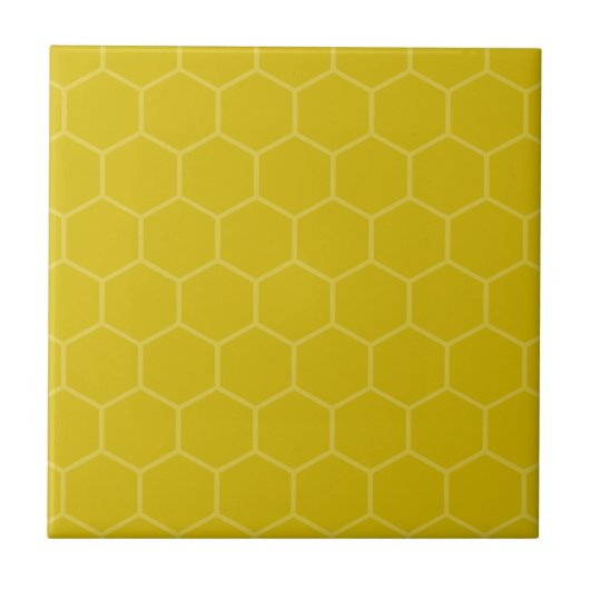 Geometrisches Mosaik-Design aus Gold-Hexagon Fliese (Vorderseite)