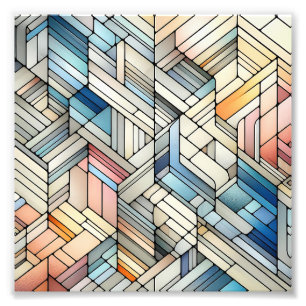 Geometrisches Mosaik Fotodruck