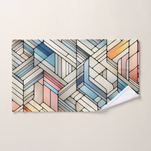 Geometrisches Mosaik Handtuch (Handtuch)