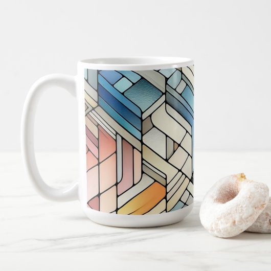 Geometrisches Mosaik Kaffeetasse (Mit Donut)