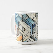 Geometrisches Mosaik Kaffeetasse (Vorderseite Links)