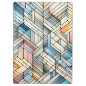 Geometrisches Mosaik Klemmbrett (Rückseite)