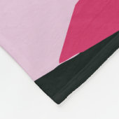 Geometrisches Mosaik, lebhaftes Rosa und Lila Edel Fleecedecke (Ecke)