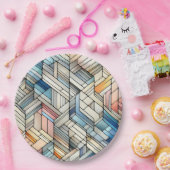 Geometrisches Mosaik Pappteller (Party)