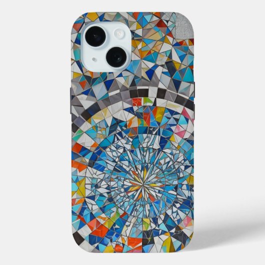 Geometrisches Mosaik Phone Case (Rückseite)