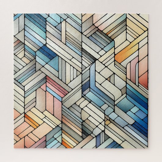 Geometrisches Mosaik Puzzle (Vertikal)