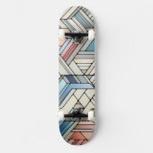 Geometrisches Mosaik Skateboard (Vorderseite)