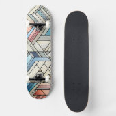 Geometrisches Mosaik Skateboard (Vorderseite)