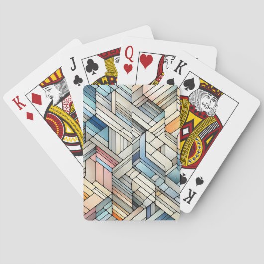 Geometrisches Mosaik Spielkarten (Rückseite)