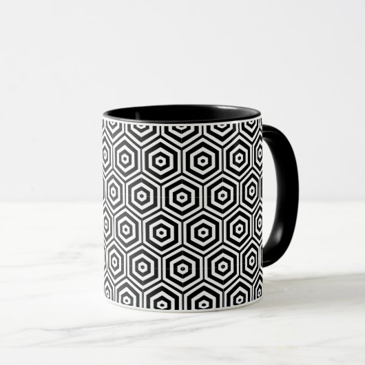 Geometrisches Mosaik Tasse (VorderseiteRechts)