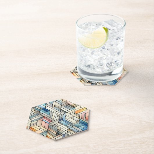 Geometrisches Mosaik Untersetzer (Vor Ort)