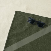 Geometrisches Moss Green Diamond Beach Handtuch (Beispiel)