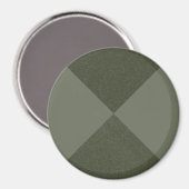 Geometrisches Moss Green Split Magnet (Vorderseite/Rückseite)