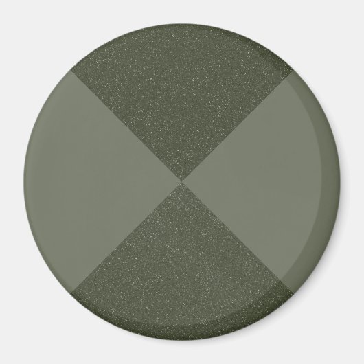 Geometrisches Moss Green Split Magnet (Vorne)