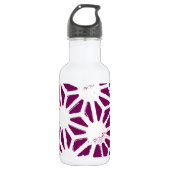 Geometrisches Mulberry- und Weißmuster Edelstahlflasche (Vorderseite)
