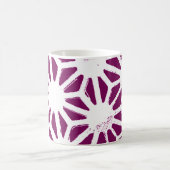 Geometrisches Mulberry- und Weißmuster Kaffeetasse (Mittel)