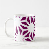Geometrisches Mulberry- und Weißmuster Kaffeetasse (Links)