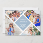 Geometrisches Multi-Foto Frohe Weihnachten (Vorderseite)