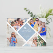 Geometrisches Multi-Foto Frohe Weihnachten (Stehend Vorderseite)