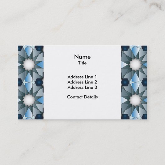 Geometrisches Muster 004 Bens Yusuf Madrasa Visitenkarte (Vorderseite)