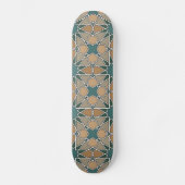 Geometrisches Muster 006 Bens Yusuf Madrasa Skateboard (Vorderseite)