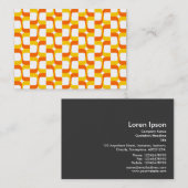 Geometrisches Muster 020614 - Bernstein und Orange Visitenkarte (Vorne/Hinten)