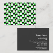 Geometrisches Muster 020614 - Grün von Schwarz und Visitenkarte (Vorne/Hinten)