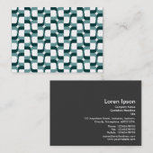 Geometrisches Muster 020614 - Grüne Farbtöne Visitenkarte (Vorne/Hinten)