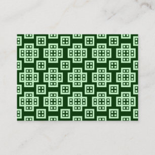 Geometrisches Muster 030614 - Ghost Green on Dk Gr Visitenkarte