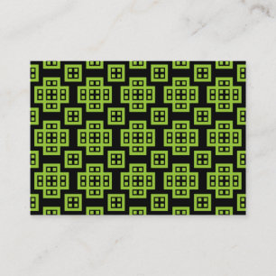 Geometrisches Muster 030614 - Martian Green on Bla Visitenkarte