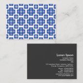 Geometrisches Muster 030614 - Navy Blue Visitenkarte (Vorne/Hinten)