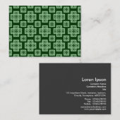 Geometrisches Muster 030614 - Verblasenes Grün auf Visitenkarte (Vorne/Hinten)