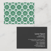 Geometrisches Muster 030614 - Waldgrün Visitenkarte (Vorne/Hinten)