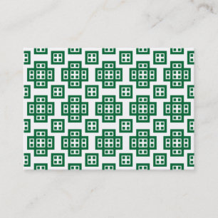Geometrisches Muster 030614 - Waldgrün Visitenkarte