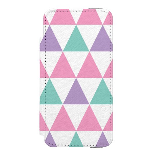 Geometrisches Muster 12 Incipio iPhone Geldbeutel-Hülle (Folio Vorderseite)