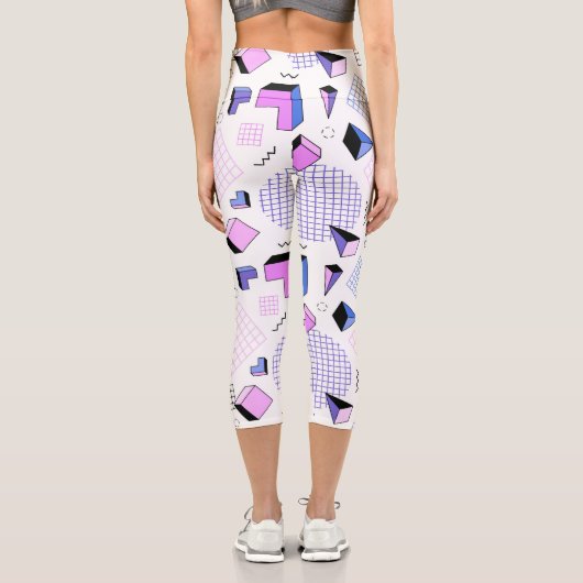 Geometrisches Muster 13 Capri Leggings (Rückseite)