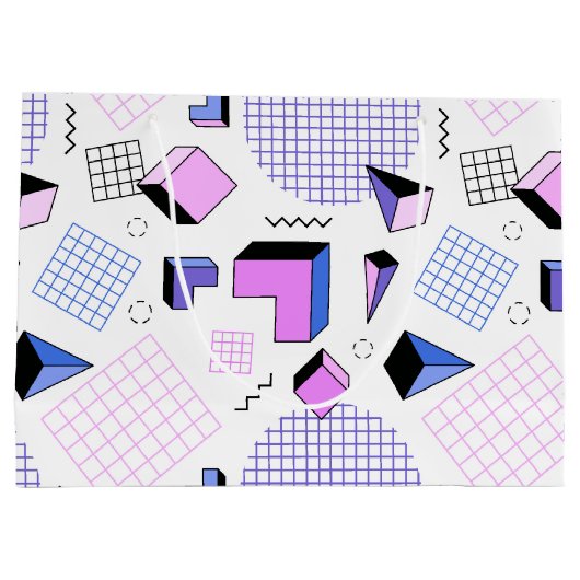 Geometrisches Muster 13 Große Geschenktüte (Rückseite)