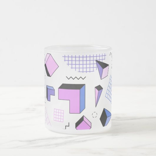 Geometrisches Muster 13 Mattglastasse (Mittel)