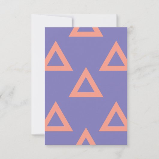 Geometrisches Muster 16 RSVP Karte (Vorderseite)