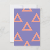 Geometrisches Muster 16 RSVP Karte (Rückseite)