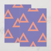 Geometrisches Muster 16 RSVP Karte (Vorne/Hinten)