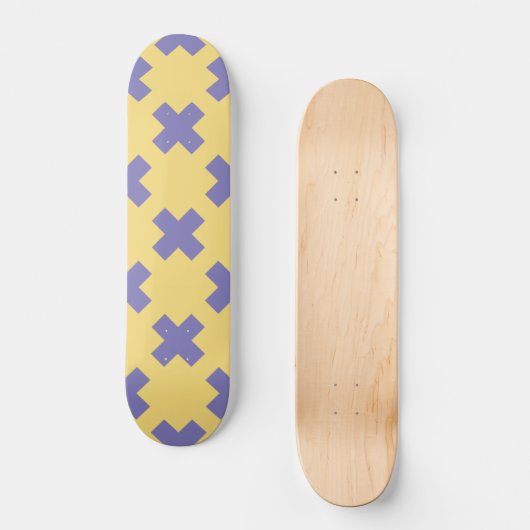 Geometrisches Muster 18 Skateboard (Vorderseite)