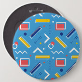 Geometrisches Muster 1 Button (Vorne & Hinten)