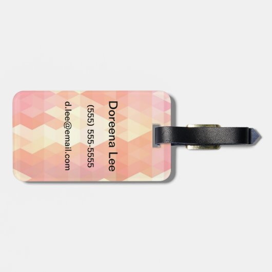 Geometrisches Muster 1 Gepäckanhänger (Rückseite horizontal)