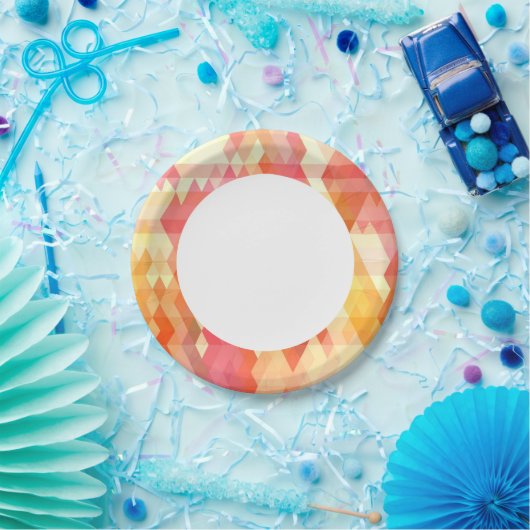 Geometrisches Muster 1 Pappteller (Party)