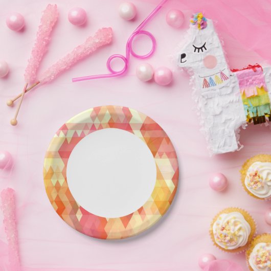 Geometrisches Muster 1 Pappteller (Party)