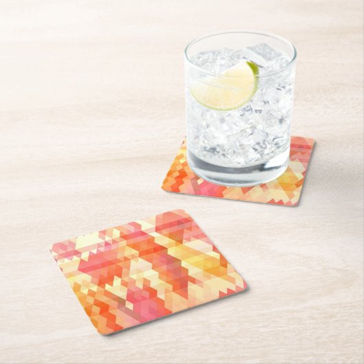 Geometrisches Muster 1 Rechteckiger Pappuntersetzer (Vor Ort)